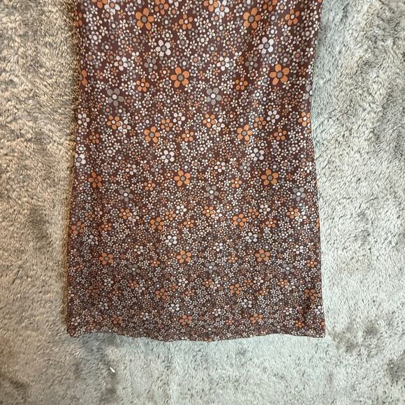 Motel Rocks Tintin Mini Dress Brown Floral Stretch Mesh Strappy XXS - Picture 8 of 14